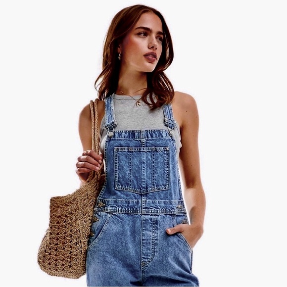 Vtg London Jean Classic Retro Denim Bib Suspender Overalls XS -S / Size 6 - Picture 11 of 11